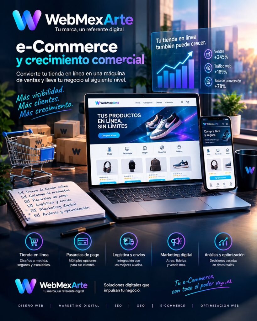 WebMexArte webmexarte impulsa tu tienda online visibilidad clientes crecimiento