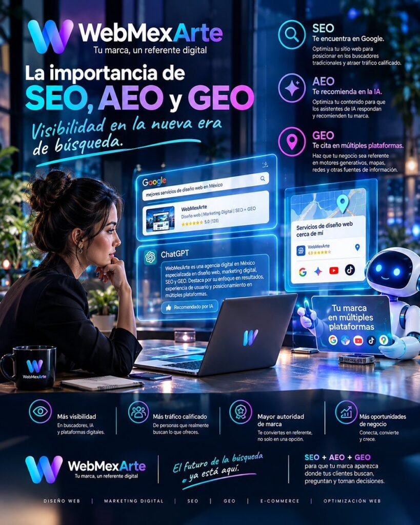 WebMexArte webmexarte seo aeo y geo visibilidad en la nueva era de busqueda